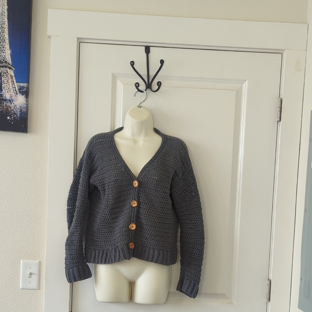 MTBD Cropped Button Up Cardigan